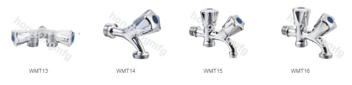 Chrome Tap with Hot and Cold Inlet for Washing Machine