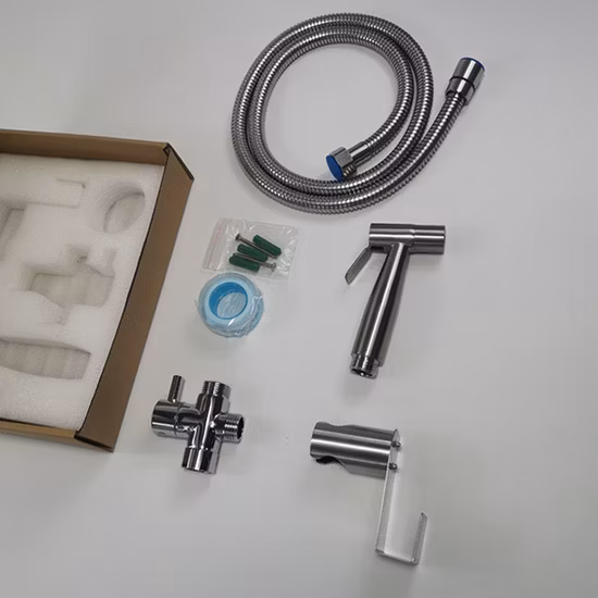 Ensemble de douche en acier inoxydable 304, robinet de bidet de pulvérisation, tête de toilette de salle de bains, portable avec tuyau flexible et support